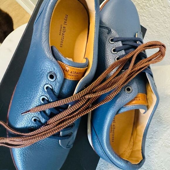 Royal Albartross PONTIAC V2 Spikeles Leather Welt Golf Shoe, Size 11, Blue NWT - Picture 9 of 16